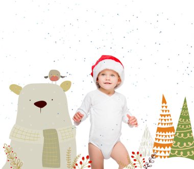 Bebek Noel Baba şapkası