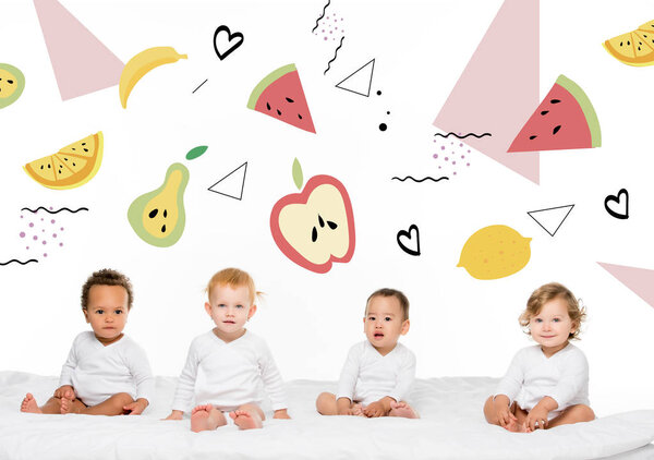 multiethnic toddler boys and girls