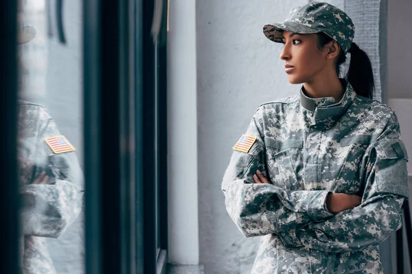 Wanita militer — Stok Foto