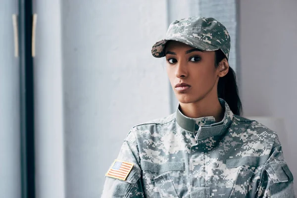 African american female soldier — Stock Photo, Image