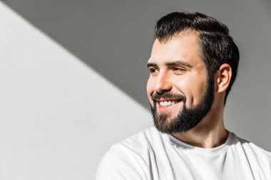smiling bearded man clipart