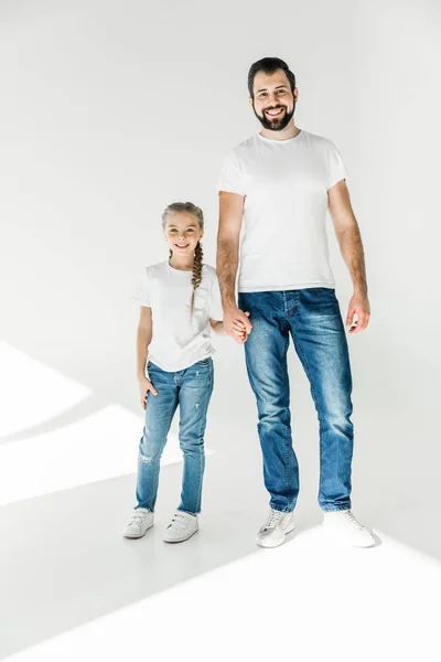 Mutlu baba ve kız — Stok fotoğraf