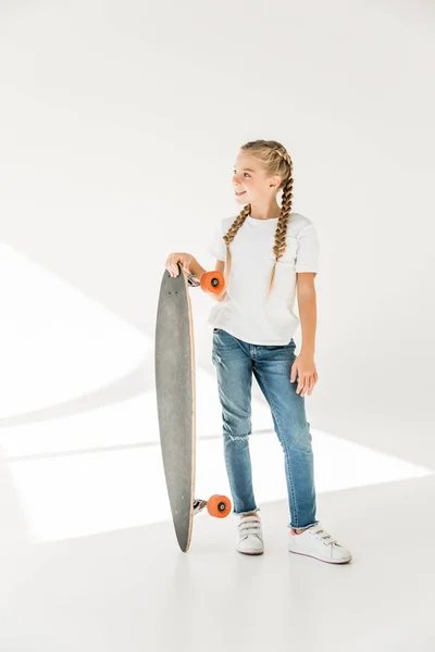 滑板快乐儿童 — 图库照片
