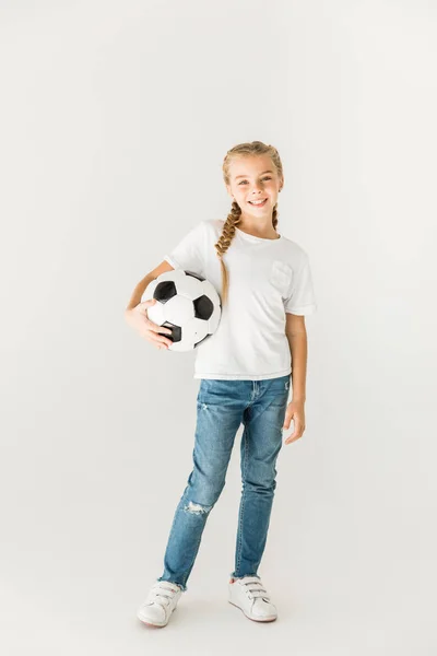 Child with soccer ball — Stock Photo, Image