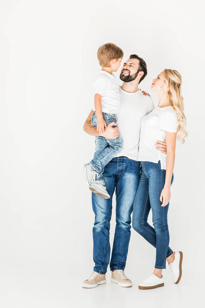 happy parents with little son