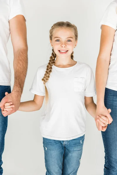 Barn med föräldrar — Stockfoto