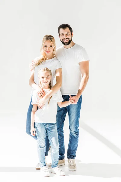Happy family with one child — Stock Photo, Image