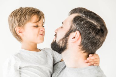 happy father with child clipart
