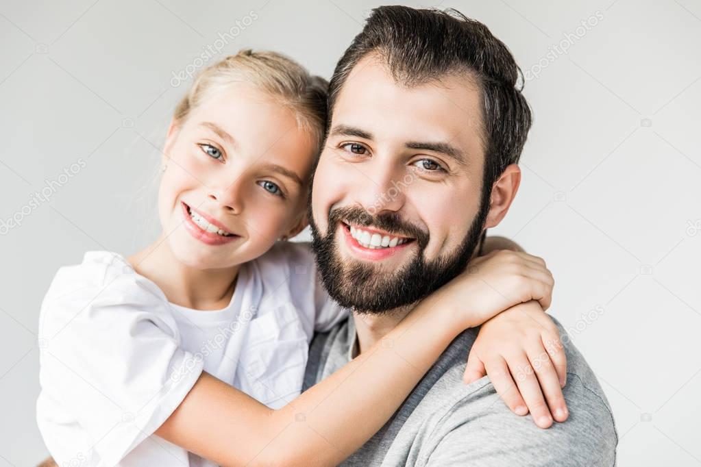 happy father with child