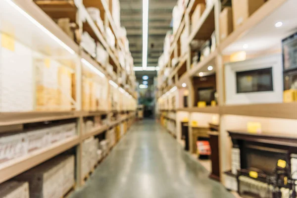 Blurred View Shelves Boxes Warehouse — Stock Photo, Image