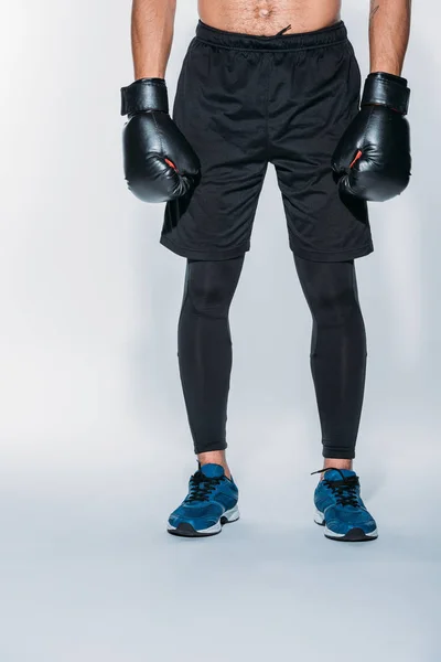 Cropped Image Boxer Sport Shorts Gloves — Free Stock Photo
