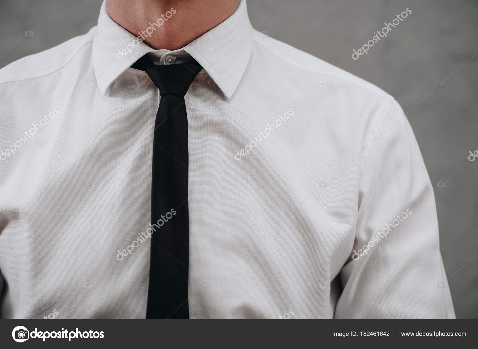black neck tie