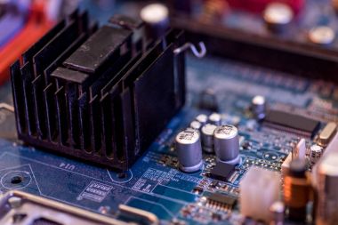 Elektronik bilgisayar anakart yakın çekim