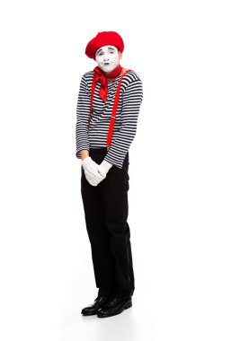 ekşitmeden MIME ayakta beyaz izole
