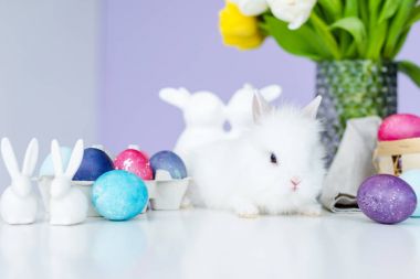 Tavşan yuvada tablo Easter eggs tarafından