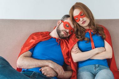 Tired superheroes clipart