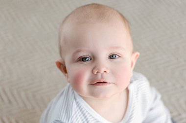 portrait of adorable little baby boy  clipart