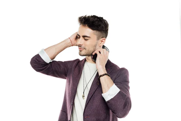 Young man in headphones — Stock Photo