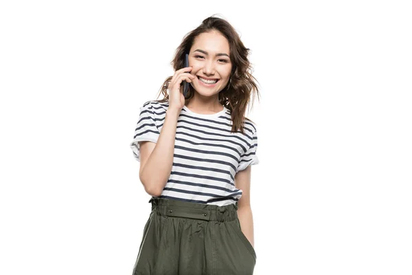 Woman using smartphone — Stock Photo