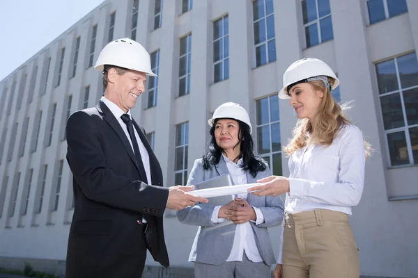 Professional architects during work — Stock Photo