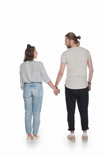 Pareja cogida de la mano - foto de stock