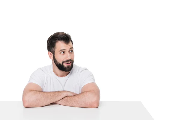 Bonito jovem barbudo homem — Fotografia de Stock