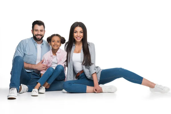 Happy multiethnic family — Stock Photo