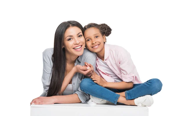 Smiling mother and daughter — Stock Photo