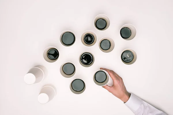 Disposable coffee cups — Stock Photo