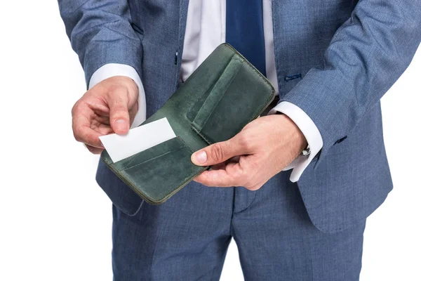 Uomo d'affari con carta di credito — Foto stock