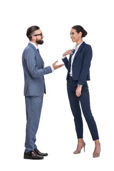 Businesspeople talking together — Stock Photo