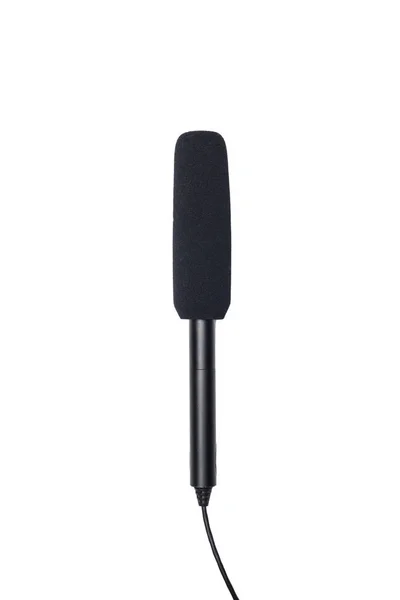 Un micrófono negro - foto de stock