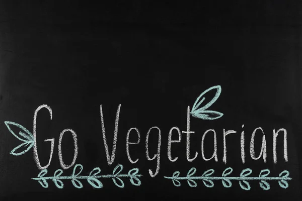 Піти вегетаріанське написання на дошці — стокове фото