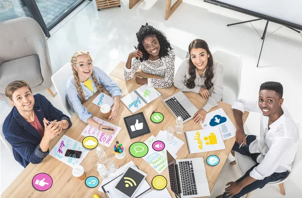 Multicultural business team having conference — Stock Photo