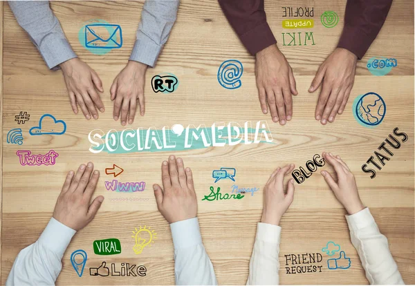 Concetto di social media — Foto stock