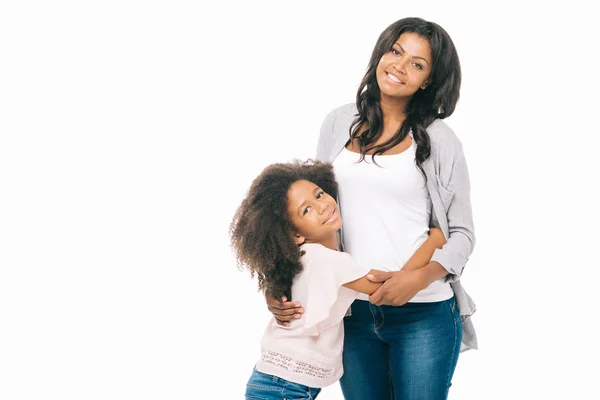 Happy african american mother and daughter — Stock Photo