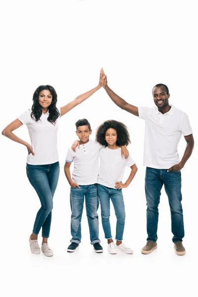 African american family giving high five — Stock Photo