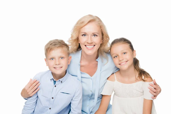 Woman and grandchildren — Stock Photo