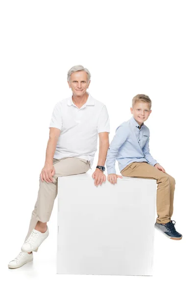 Senior man and grandson — Stock Photo