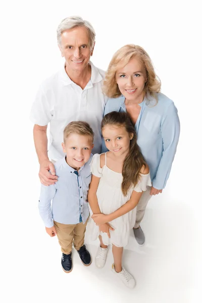 Happy grandparents with grandchildren — Stock Photo