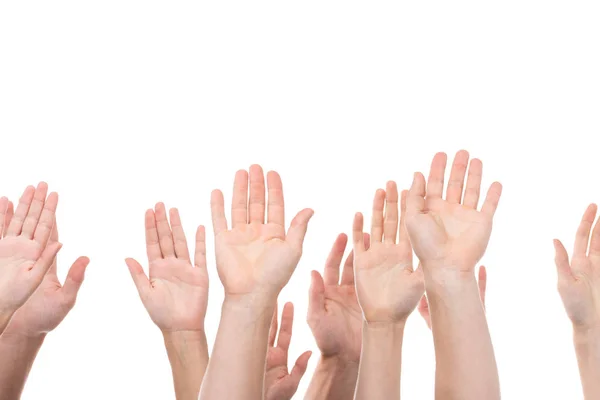 Levantando as mãos — Fotografia de Stock