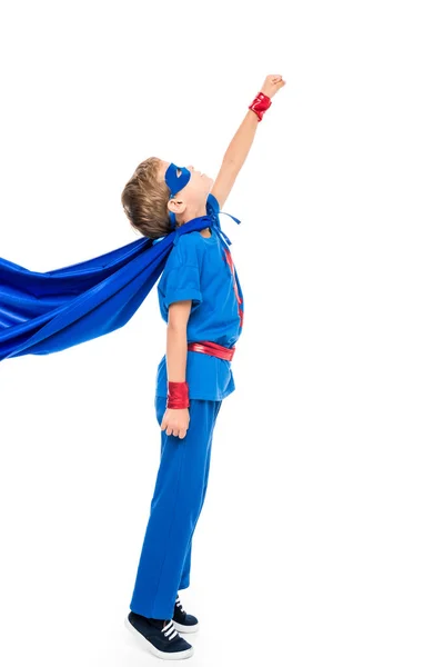 Flying superhero boy — Stock Photo