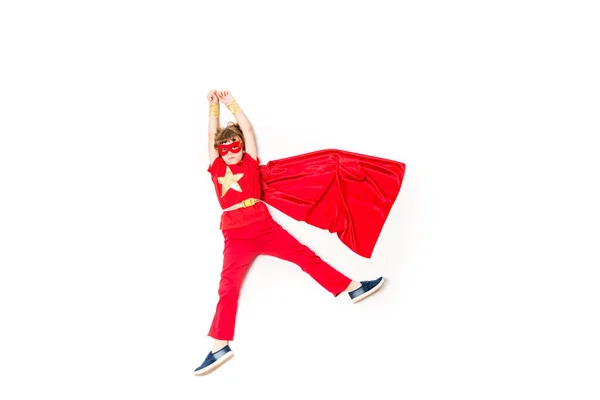 Super-héros volant garçon — Photo de stock