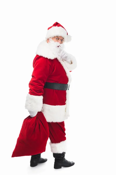 Santa claus with bag — Stock Photo