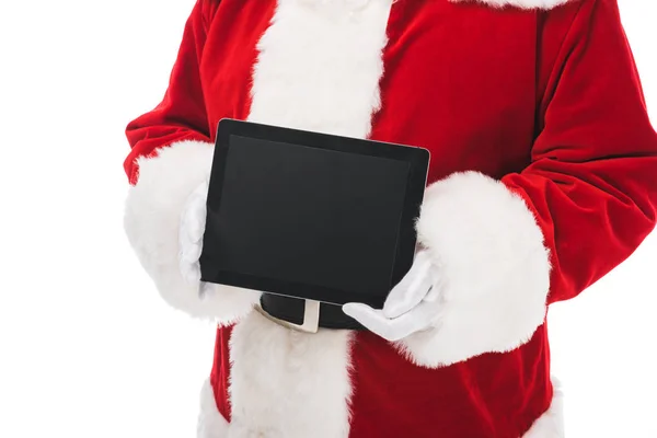 Santa claus with digital tablet — Stock Photo