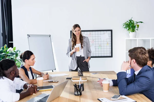 Multicultural business people at meeting — Stock Photo