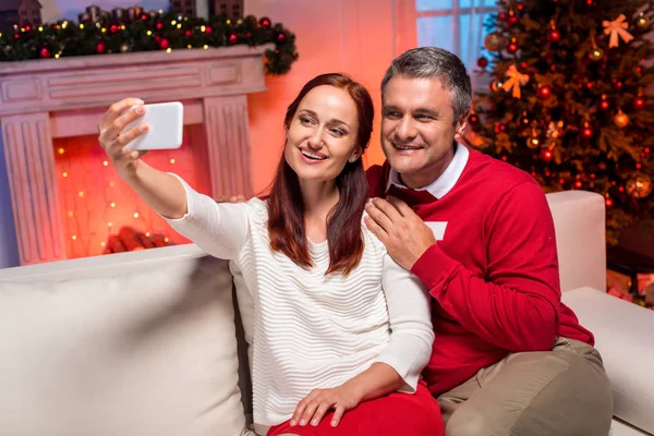 Christmas selfie — Stock Photo