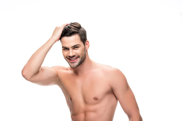 Hombre guapo sin camisa - foto de stock