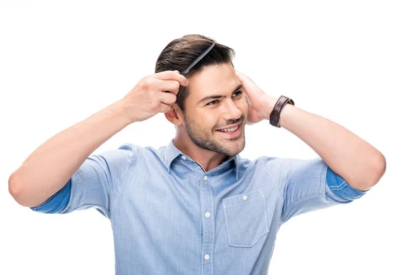 Brushing hair — Stock Photo