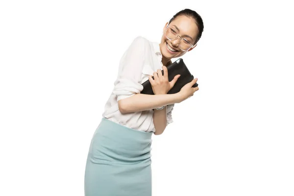 Asiatique femme d'affaires avec tablette numérique — Photo de stock